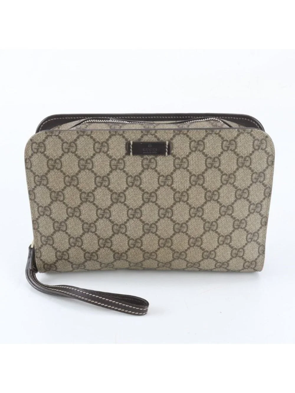 Gucci GG Supreme Leather Clutch Pouch Business